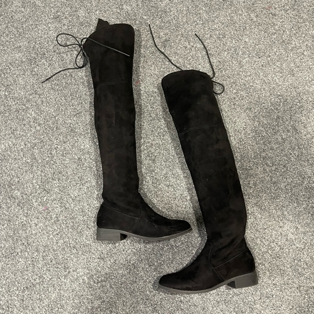* Nature Breeze Black Over The Knee Stretch Boots Sz 6